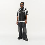 Harsh and Cruel Contrast Color Racing Short Sleeve Shirt