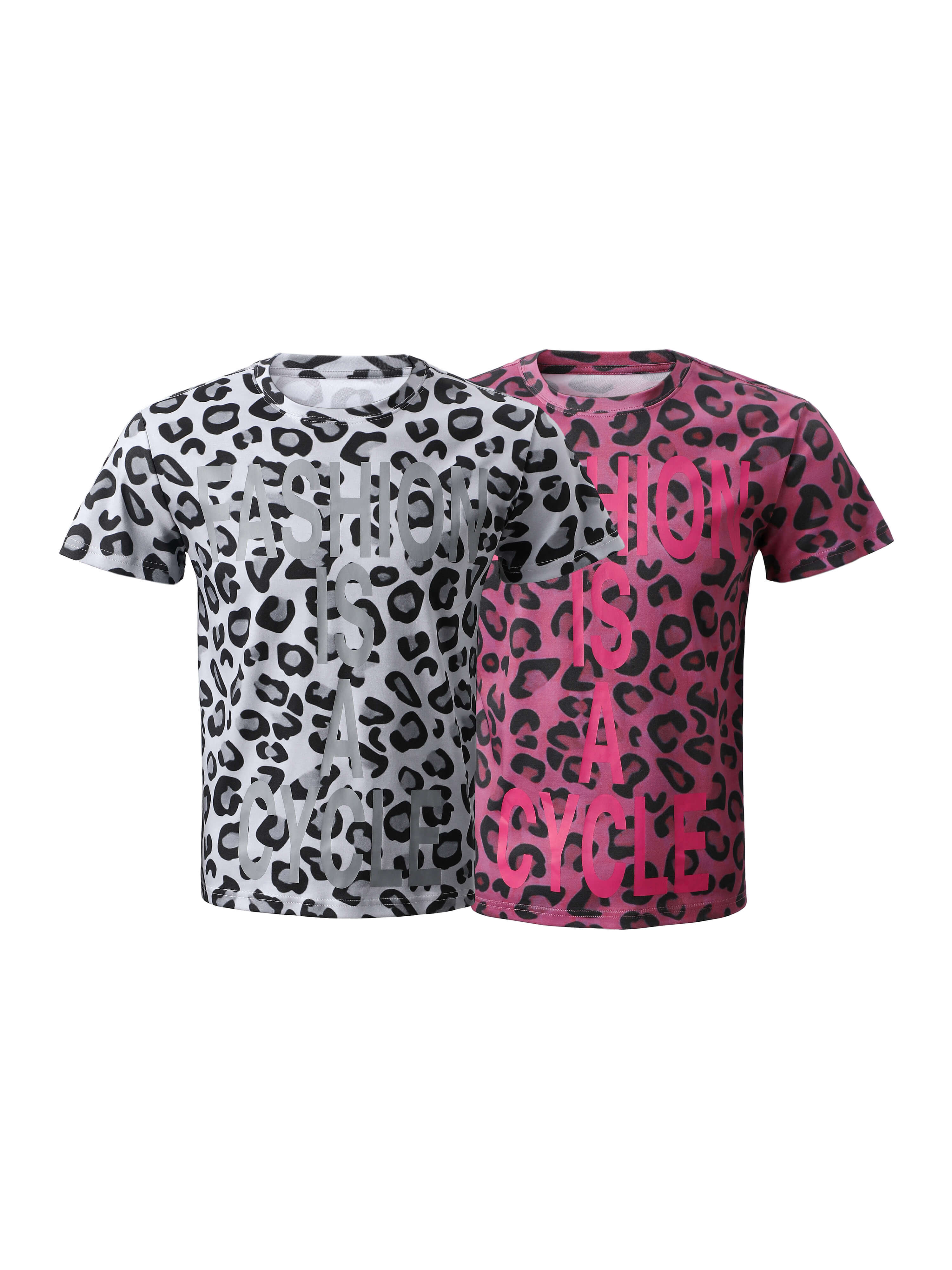 KARMANISTIC Leopard Print Slim Fit Stretch Tee