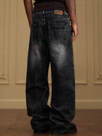 YADcrew Vintage Whiskered Washed Flared Jeans