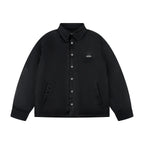 Labt Light Textured PU Leather Down Jacket