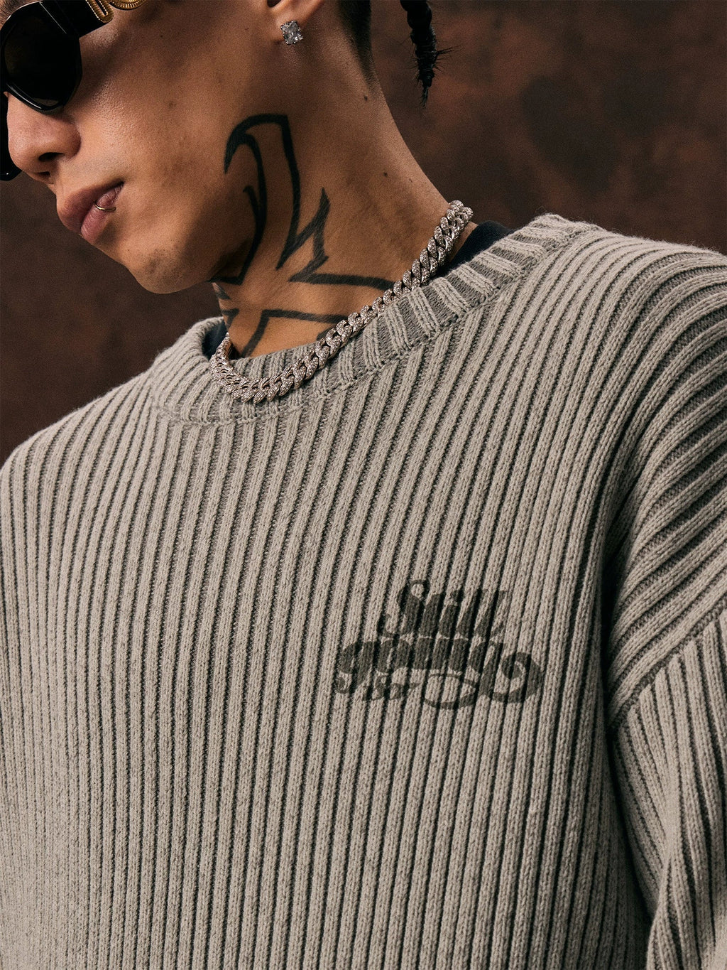 1807 Pit Stripe Vintage Knit Sweater