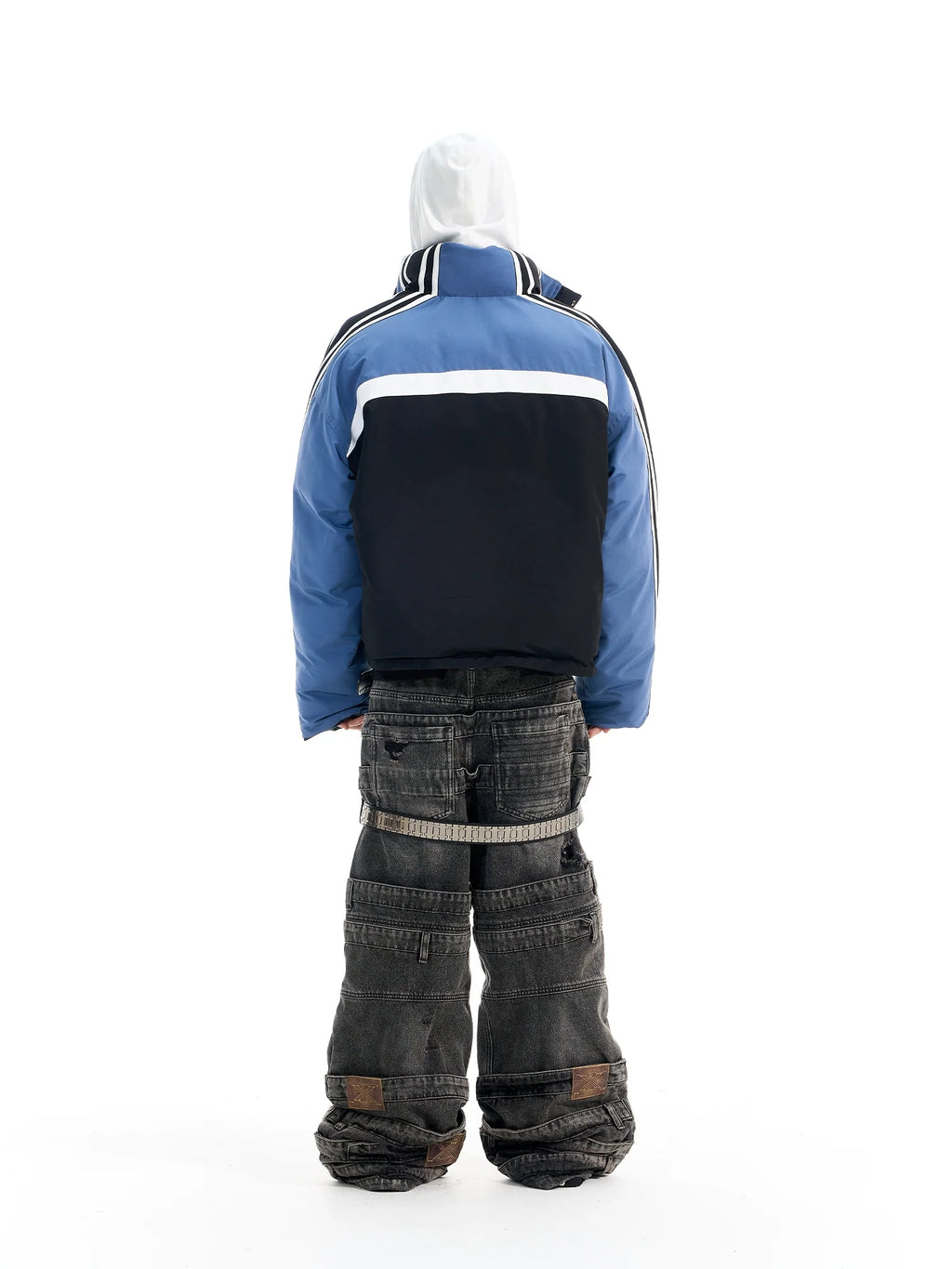 BLIND NO PLAN Reversible Sports Puffer Jacket