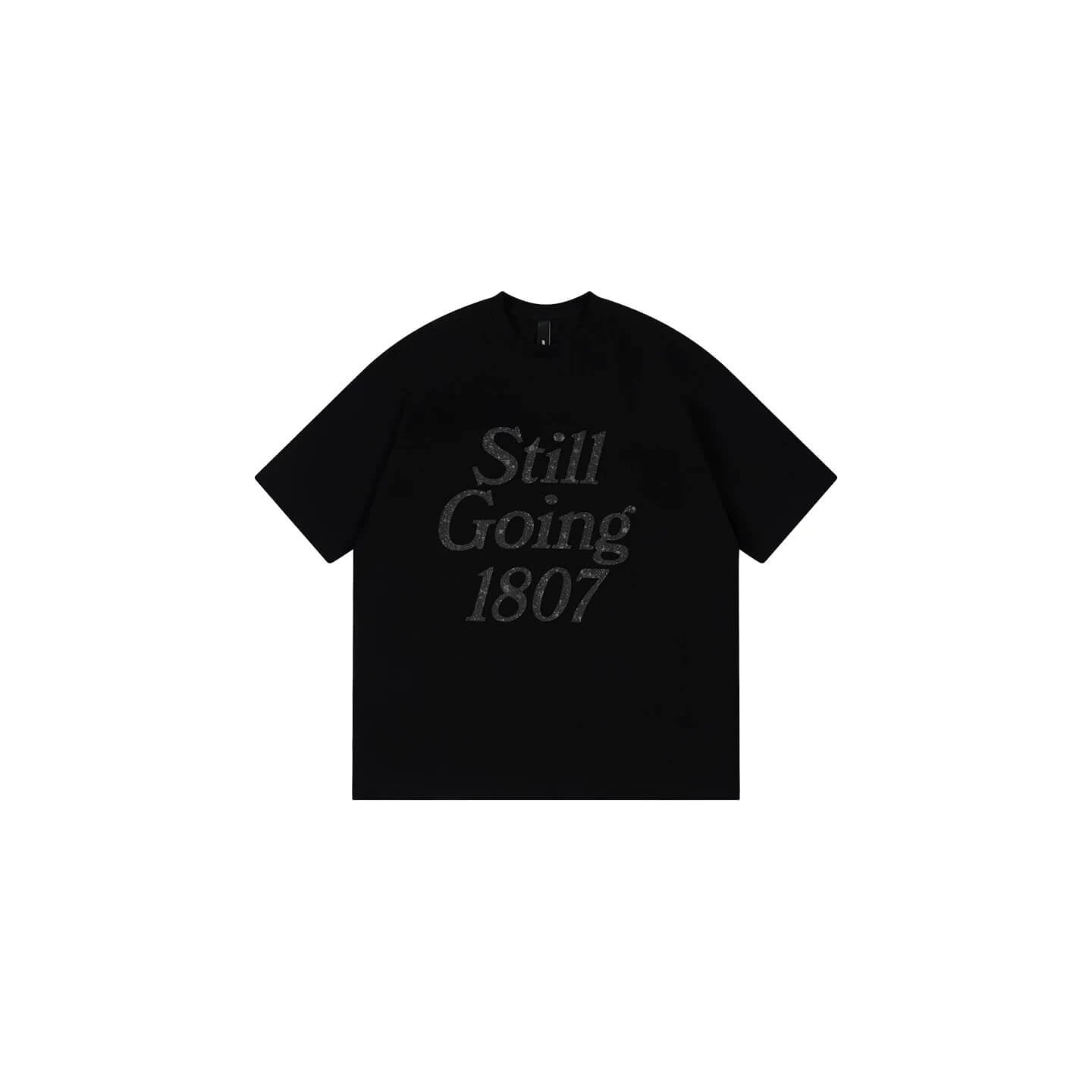 1807 Still Going Glitter Print Short Sleeve Tee