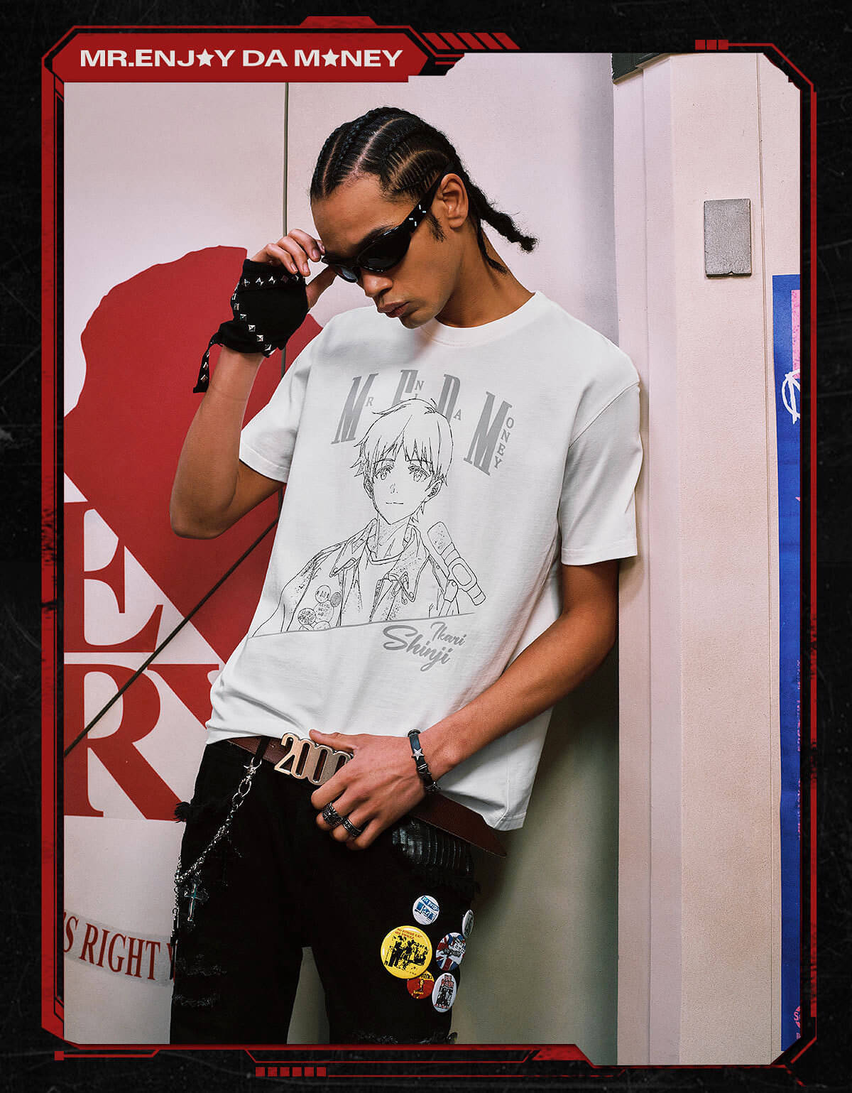 MEDM x EVA NEVER END Character Sketch Graphic Tee