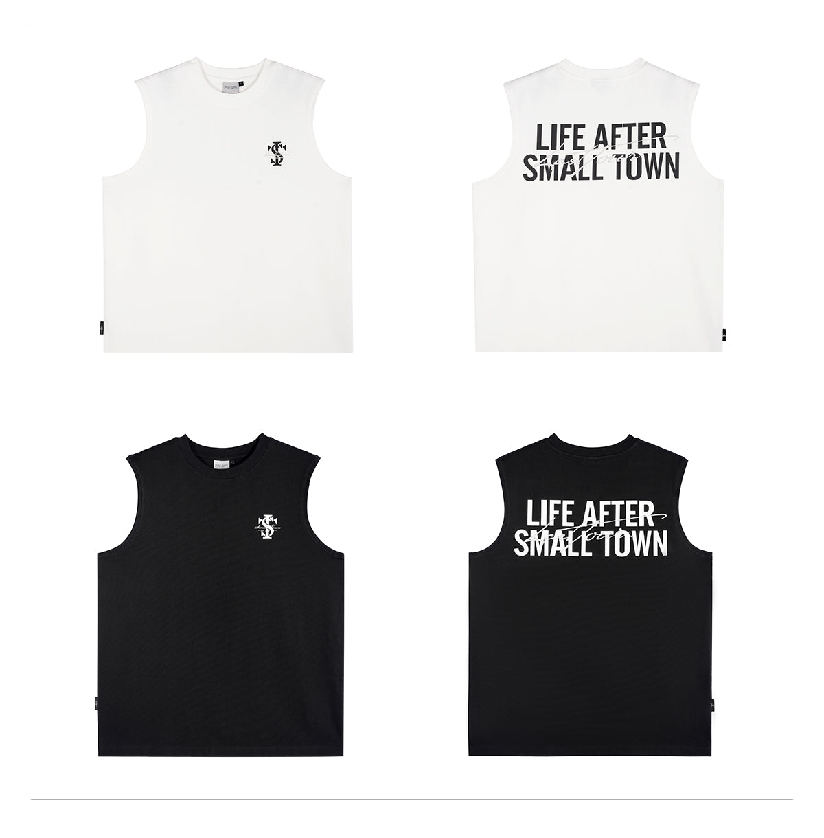 Small Town Kid Logo Print Sleeveless Tee