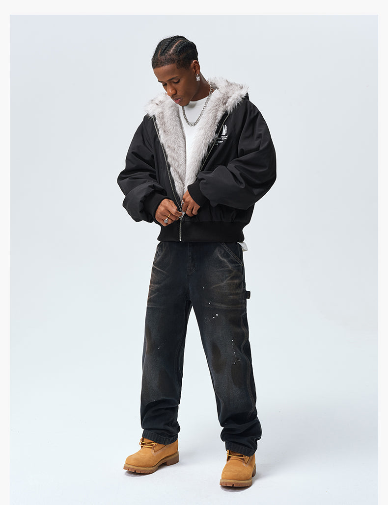 MEDM Fur-Lined Hooded Jacket