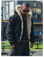 F3F Select Fur Quilted Lining Hoodie Jacket