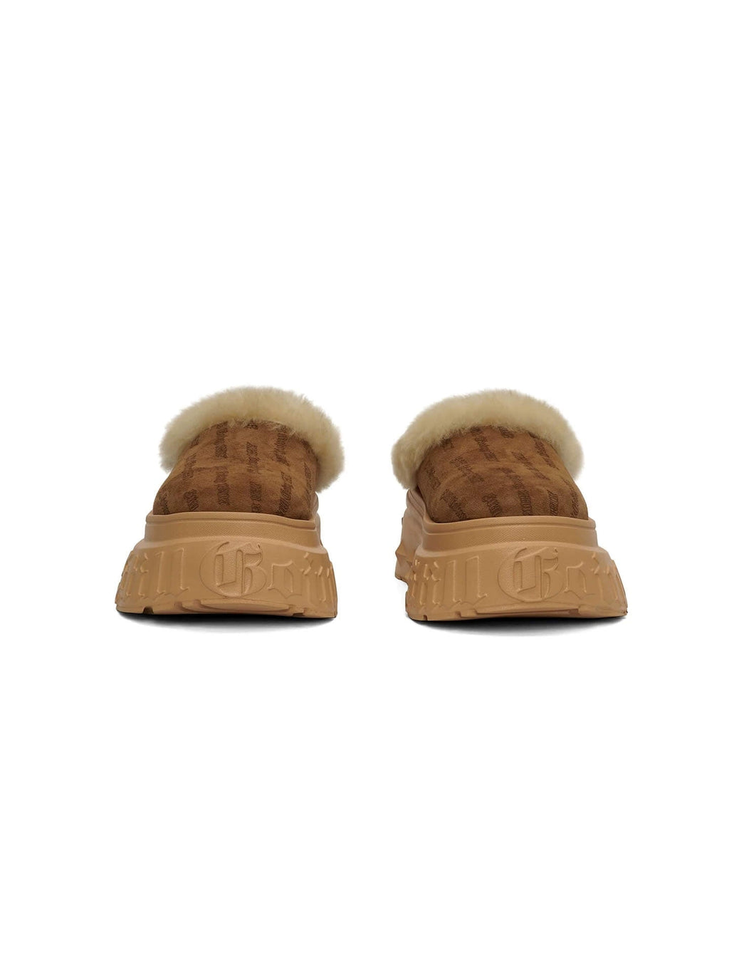 1807 INF-010 Gothic Shearling Chunky Platform Clogs