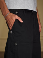 YADcrew Deconstructed Drop Crotch Loose Fit Wide Leg Work Pants