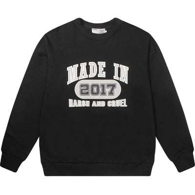 Harsh and Cruel Retro Theme Round Neck Sweatshirts