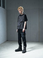 VENTUREK Double Layer Multi Zipper Destroyed Tee
