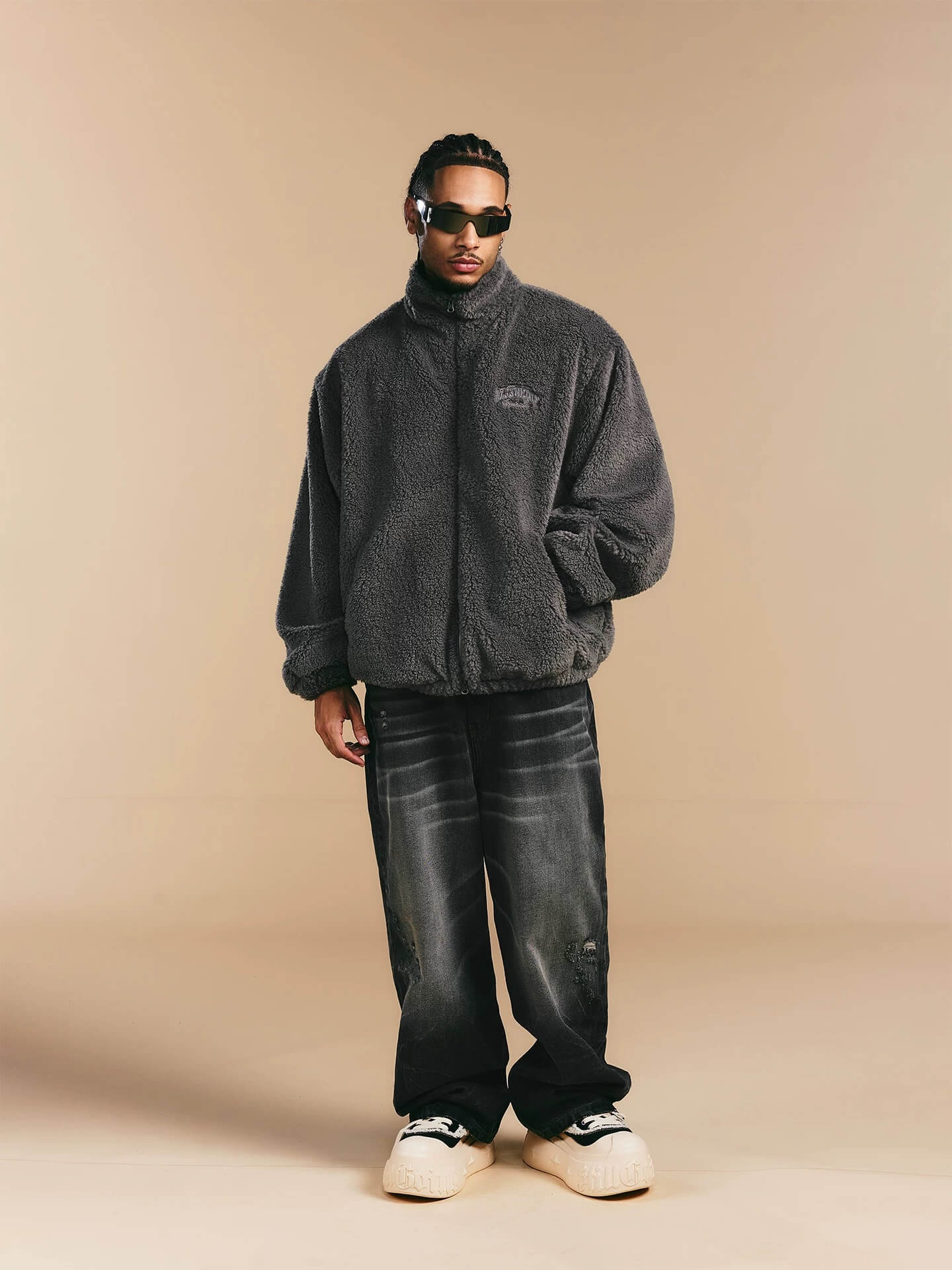 1807 ROLLTHEDICE Printed Sherpa Jacket