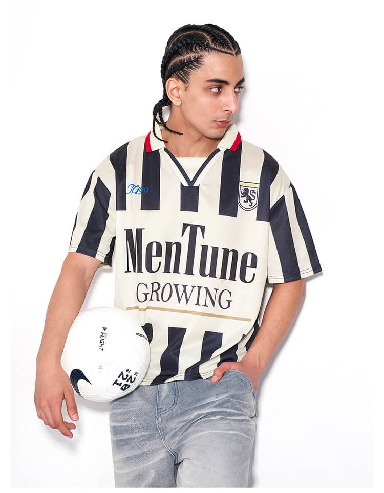 F3F Select Parody Striped Short Sleeve Soccer Jersey