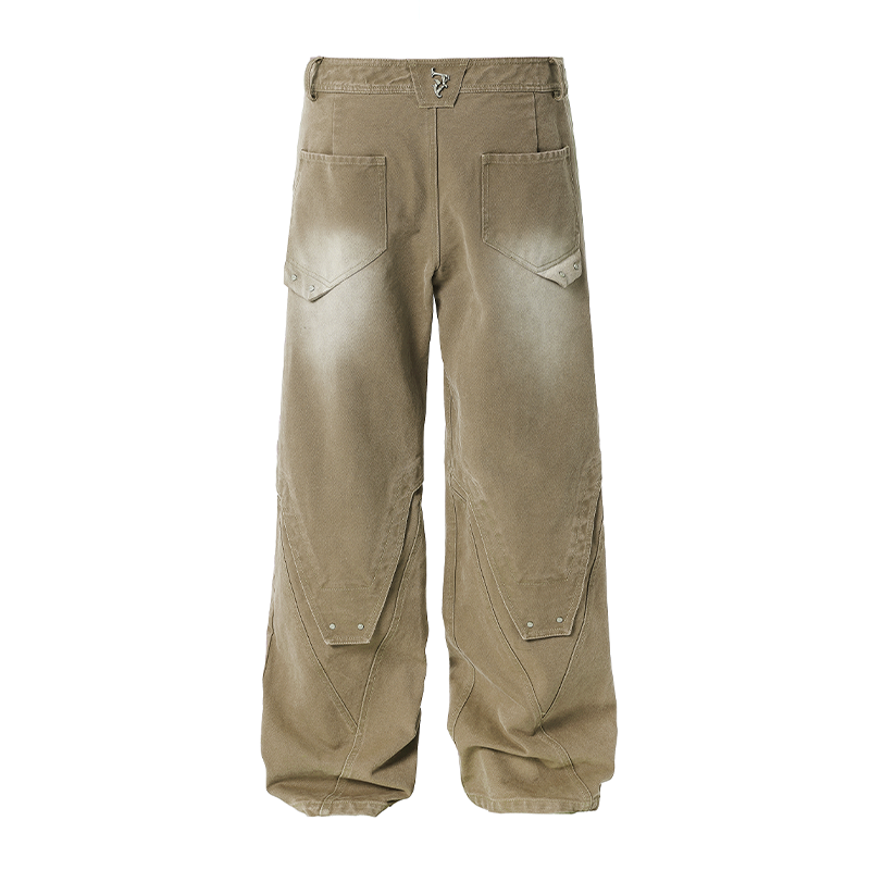 JHYQ Sand Washed Gradient Denim Jeans