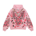 Vale Forever Valley Dreams Eagle Graphic Vintage Wash Full-Zip Hoodie pink