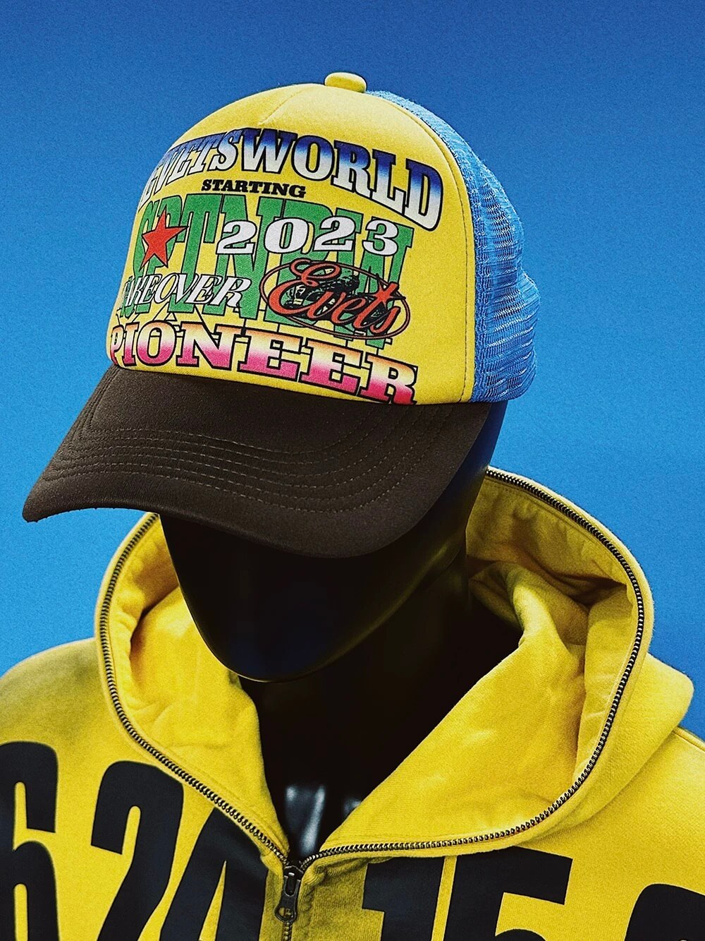 EVETS World Patchwork Multicolor Trucker Hat