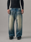 S45 Gemstone and Rhinestone Studded Washed Jeans