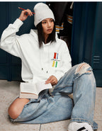 MEDM Rainbow Embossed Logo Hoodie