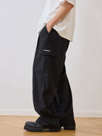 Harsh and Cruel Pleated Pocket Patchwork Cargo Pants