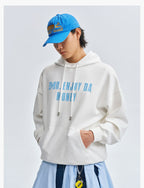 MEDM Basic Letter Logo Suede Hoodie