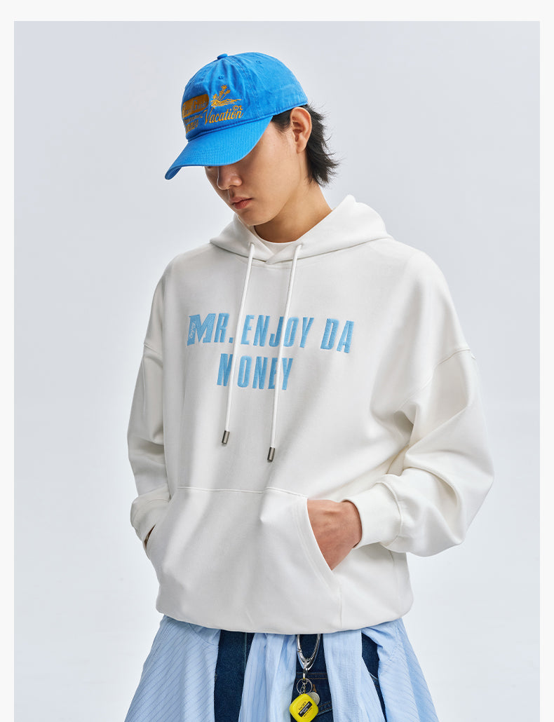 MEDM Basic Letter Logo Suede Hoodie