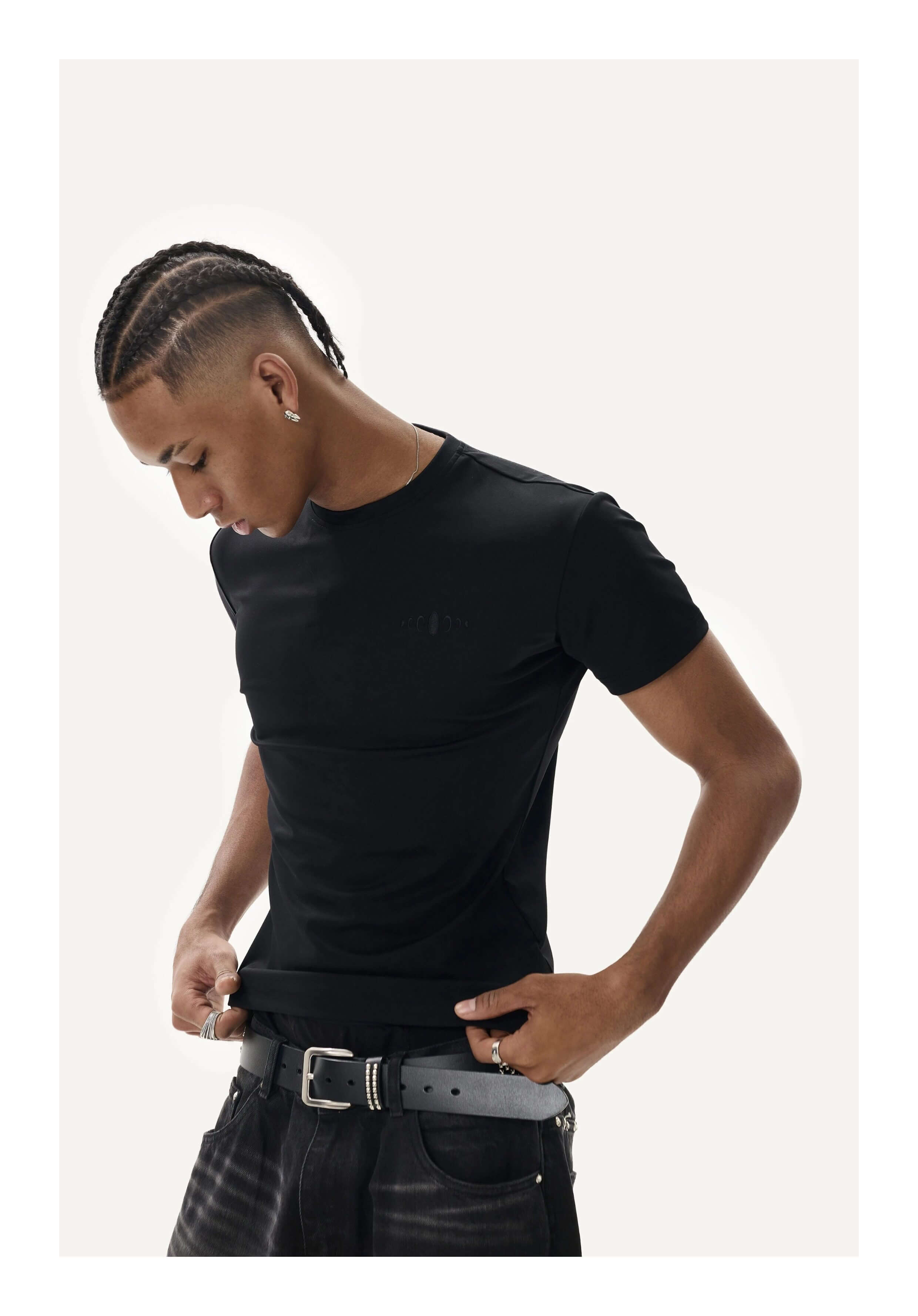 KARMANISTIC Quick Dry Stretch Fit Logo Embroidered Workout Tee