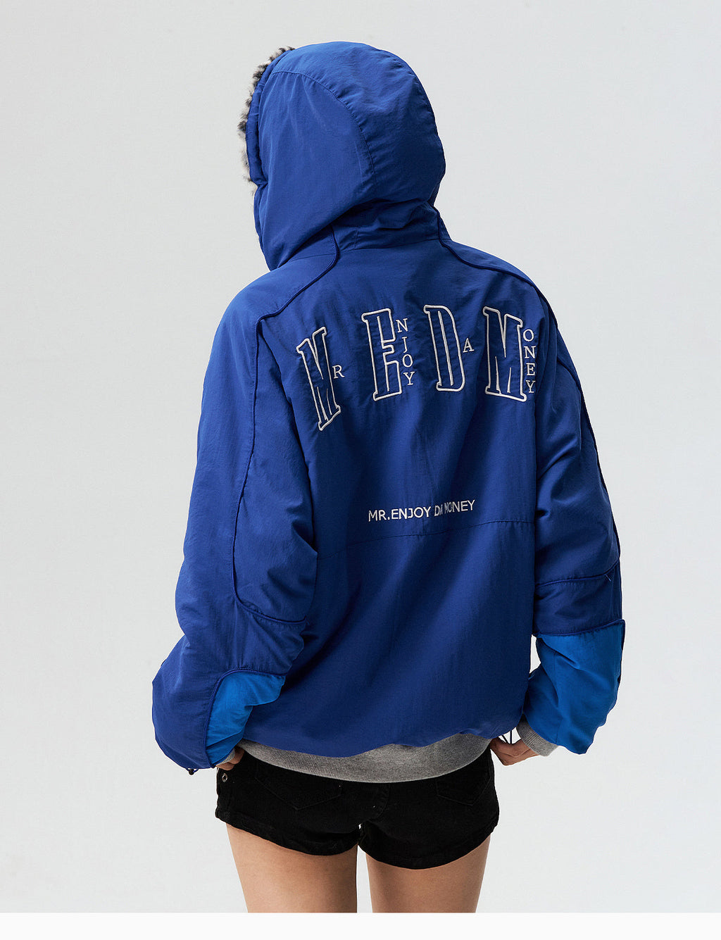 MEDM Reversible Leopard Fur Hooded Track Jacket
