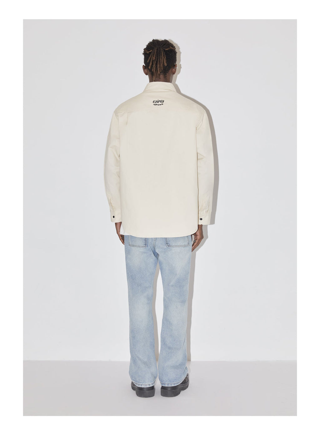 EMPTY REFERENCE Line Drawing Doberman Print Long Sleeved Shirt