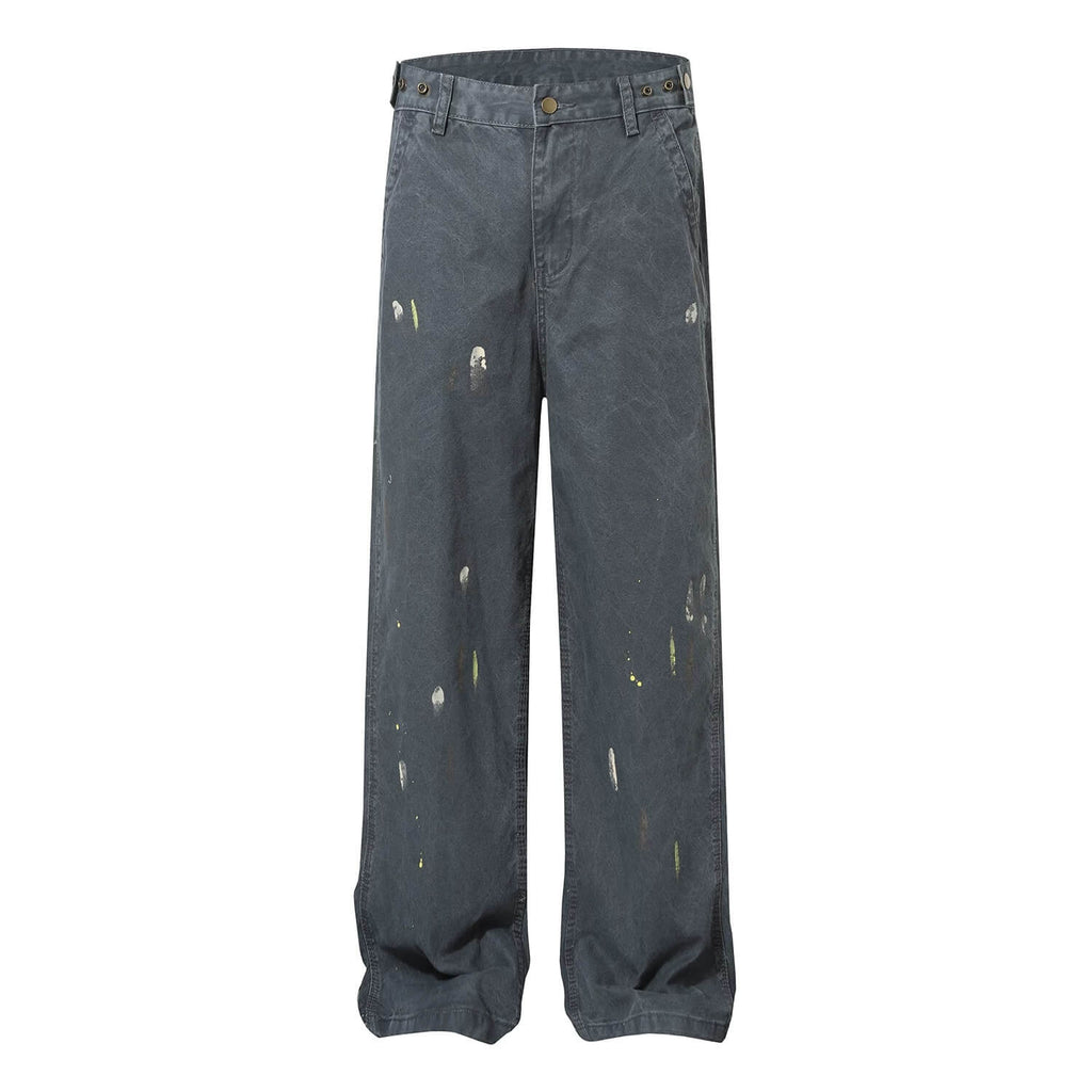 F3F Select Paint Splatter Washed Baggy Work Pants