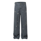 F3F Select Paint Splatter Washed Baggy Work Pants
