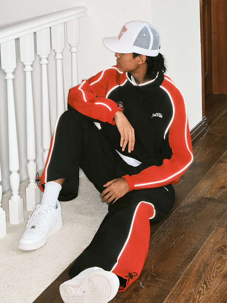 JUST VIBE Colorblock Track Jacket and Pants