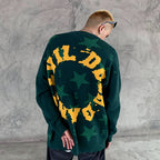 Star Circle Letter Knit Sweater