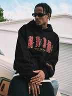 MEDM Animal Leather Logo Patch Hoodie