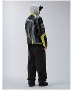 F2CE Color Block PU Leather Racing Jacket