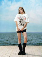 YADcrew Cupid Kiss Pearl Puzzle Graphic Tee