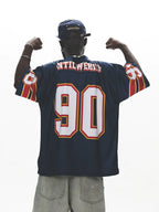 UNTILWERICH Vintage Graphic Mesh Hockey Jersey