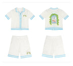 Small Town Kid Crochet-Knit Hawaiian Shirt Set