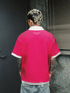 S45 Portrait Fake Two-Piece Dirty Water Washing Polo