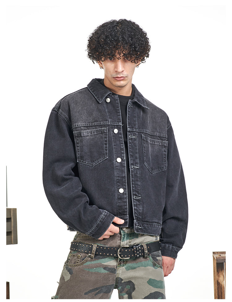 F3F Select Basic Washed Black Denim Jacket