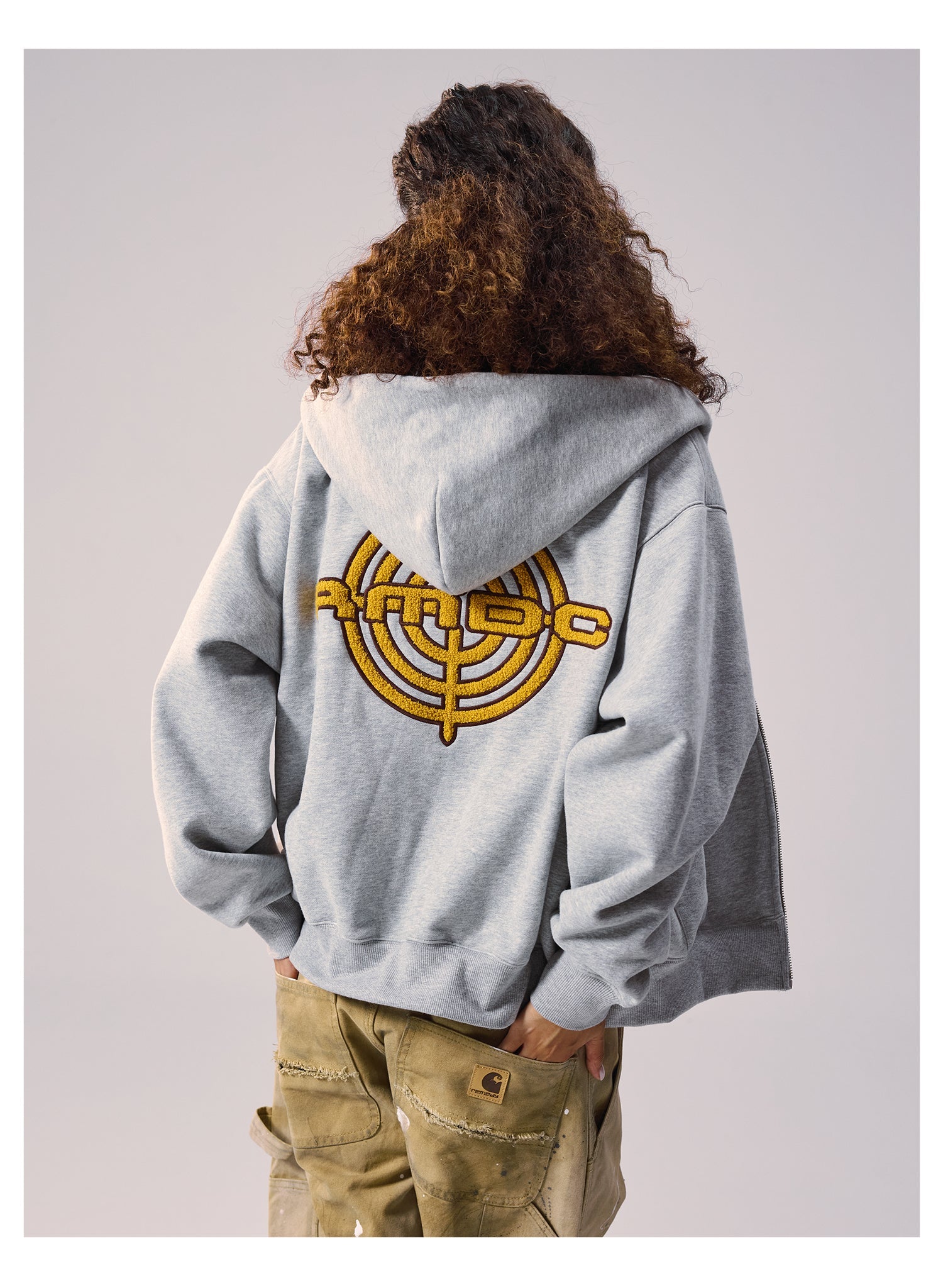 Remedy Terry Embroidery Zip Up Hoodie