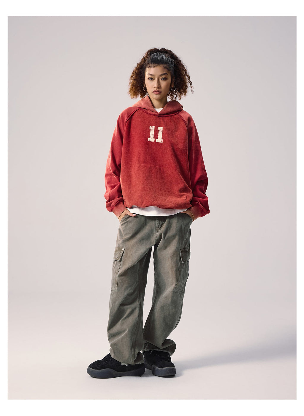 Remedy Washed Reversible Raglan Hoodie