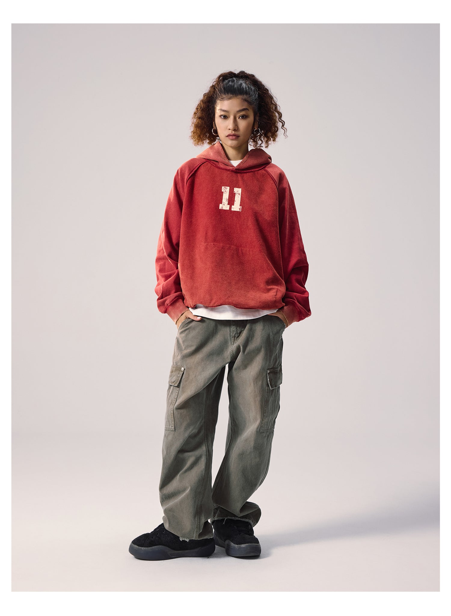 Remedy Washed Reversible Raglan Hoodie