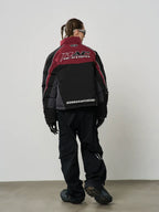 Harsh and Cruel Patchwork Embroidered Racing Down Jacket
