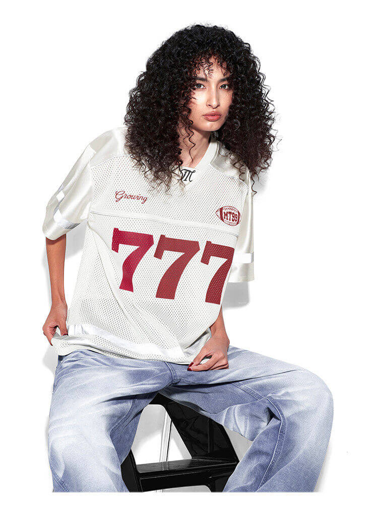 F3F Select 777 Numbering Reflective Stripe Mesh Short Sleeve Hockey Jersey