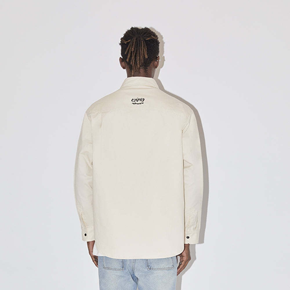 EMPTY REFERENCE Line Drawing Doberman Print Long Sleeved Shirt
