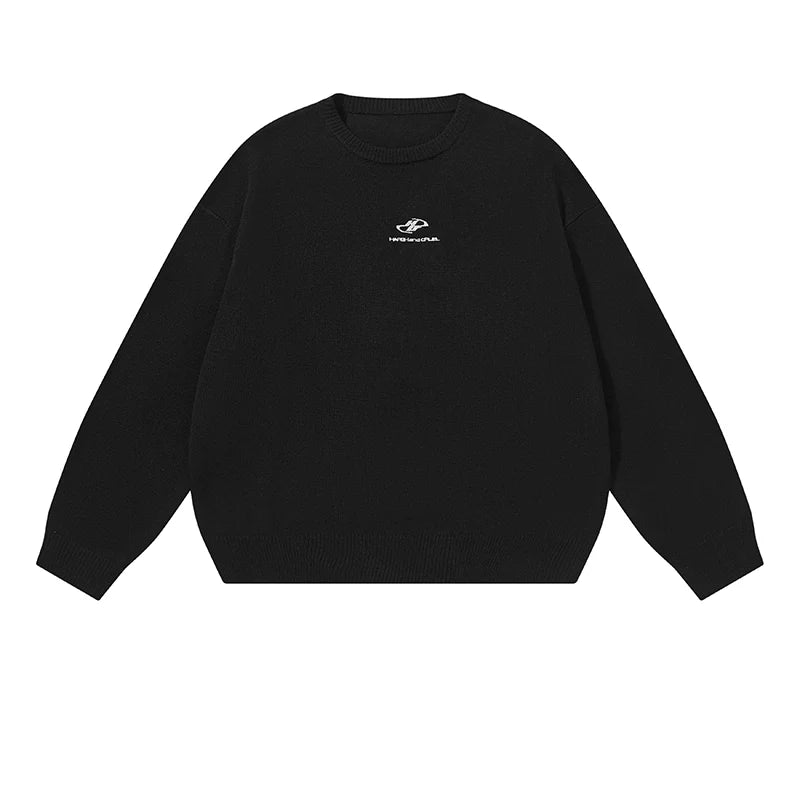 Harsh and Cruel Embroidered Logo Pullover Knit Sweater