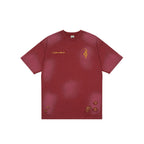 S45 Plaid Patchwork Washed Embroidered Logo Tee
