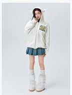 MEDM Angel & Devil Horns Zip-Up Hoodie
