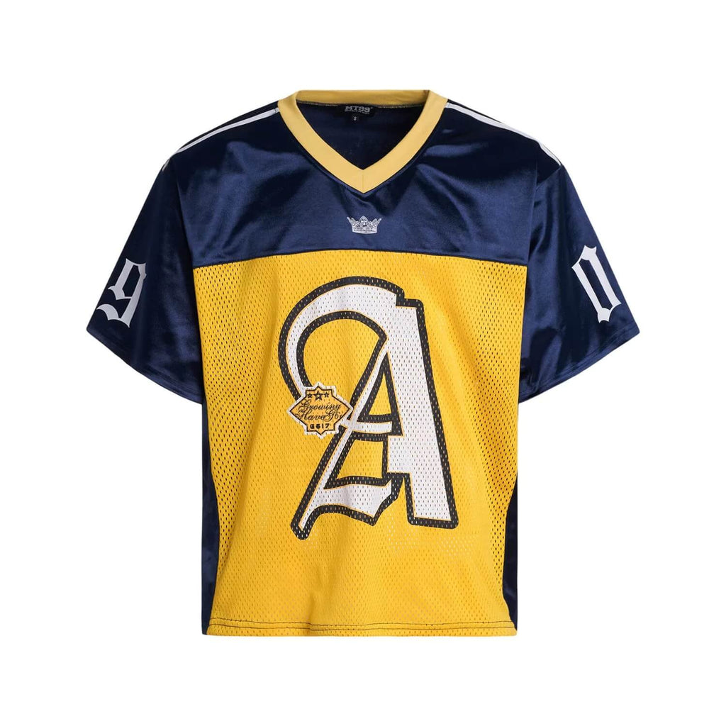 F3F Select Big Letter A Color Block Mesh Short Sleeve Jersey