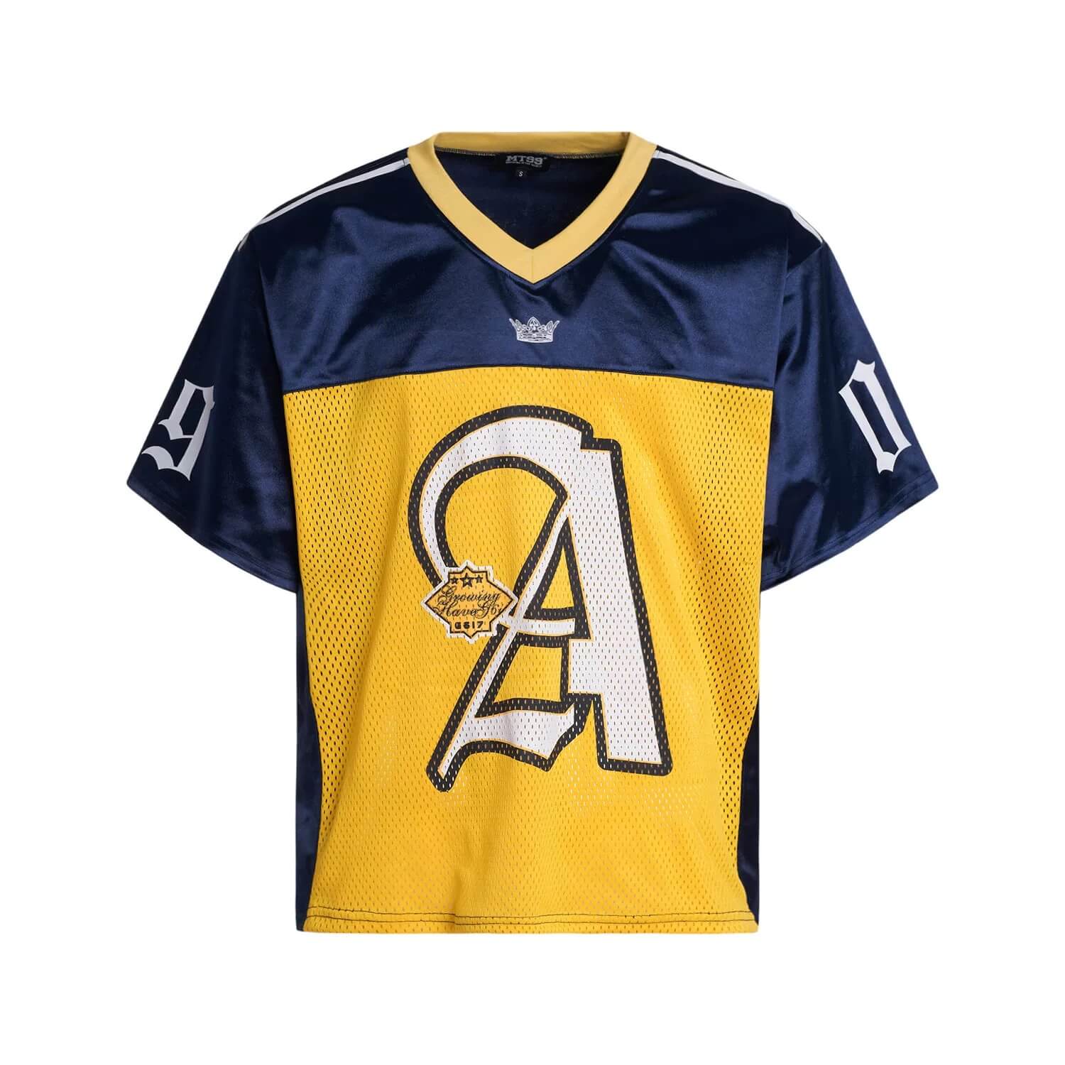 F3F Select Big Letter A Color Block Mesh Short Sleeve Jersey